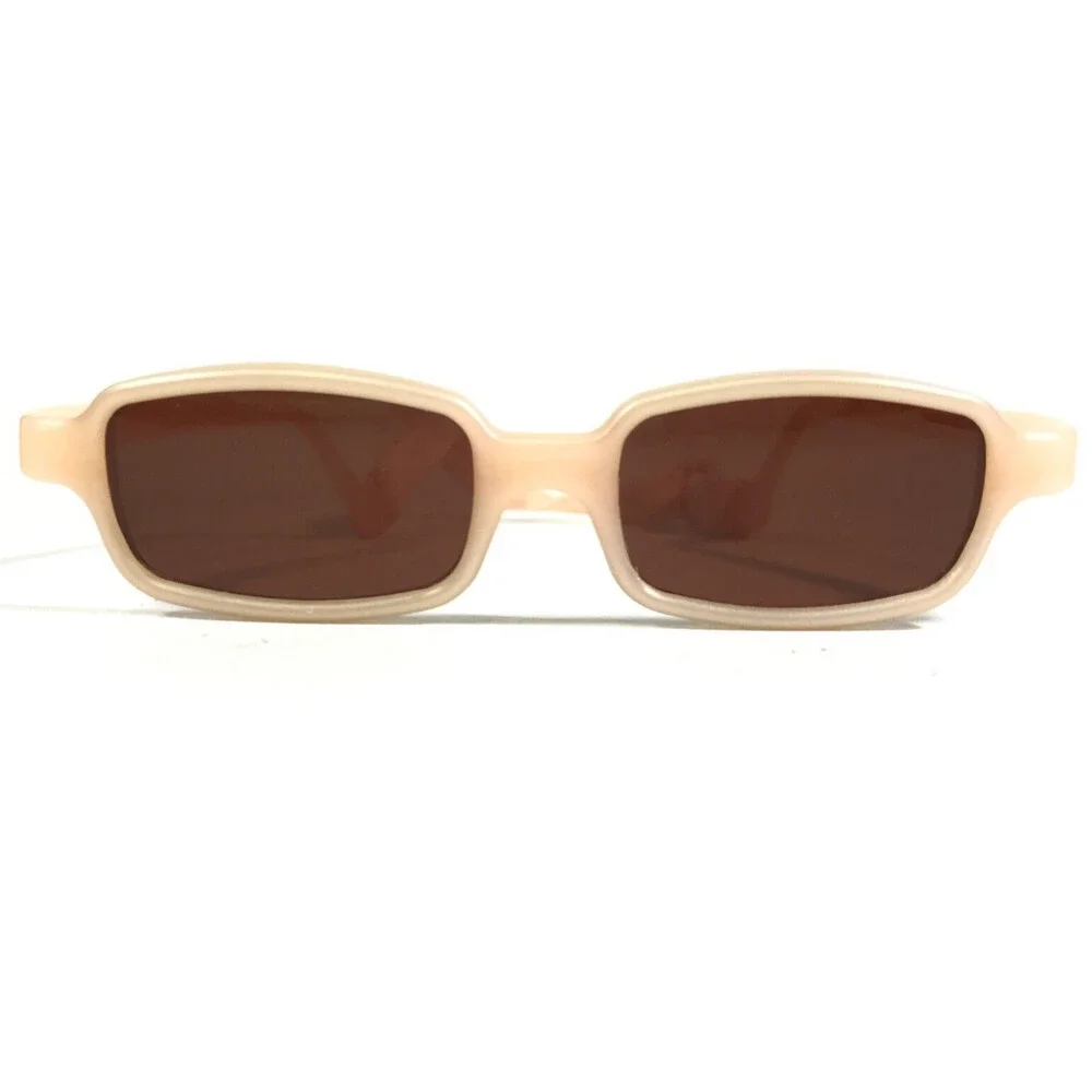 Miraflex Sunglasses NEW BABY 2 Nude Rectangular Frames with Red Lenses